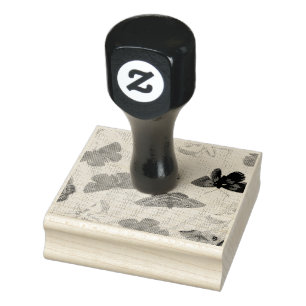 Elegant Brush Art Background — Modern Artistic Inv Rubber Stamp