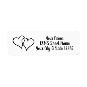 Elegant brush script wedding return address labels