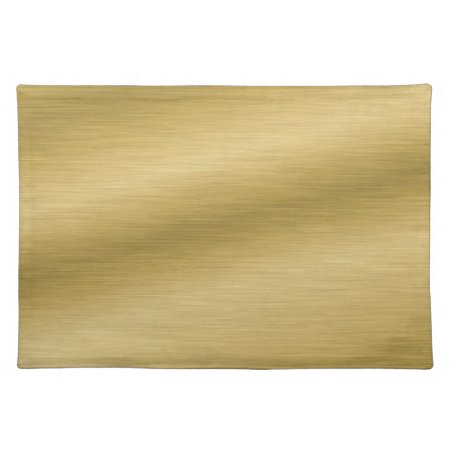 Elegant Brushed Gold Cloth Placemat