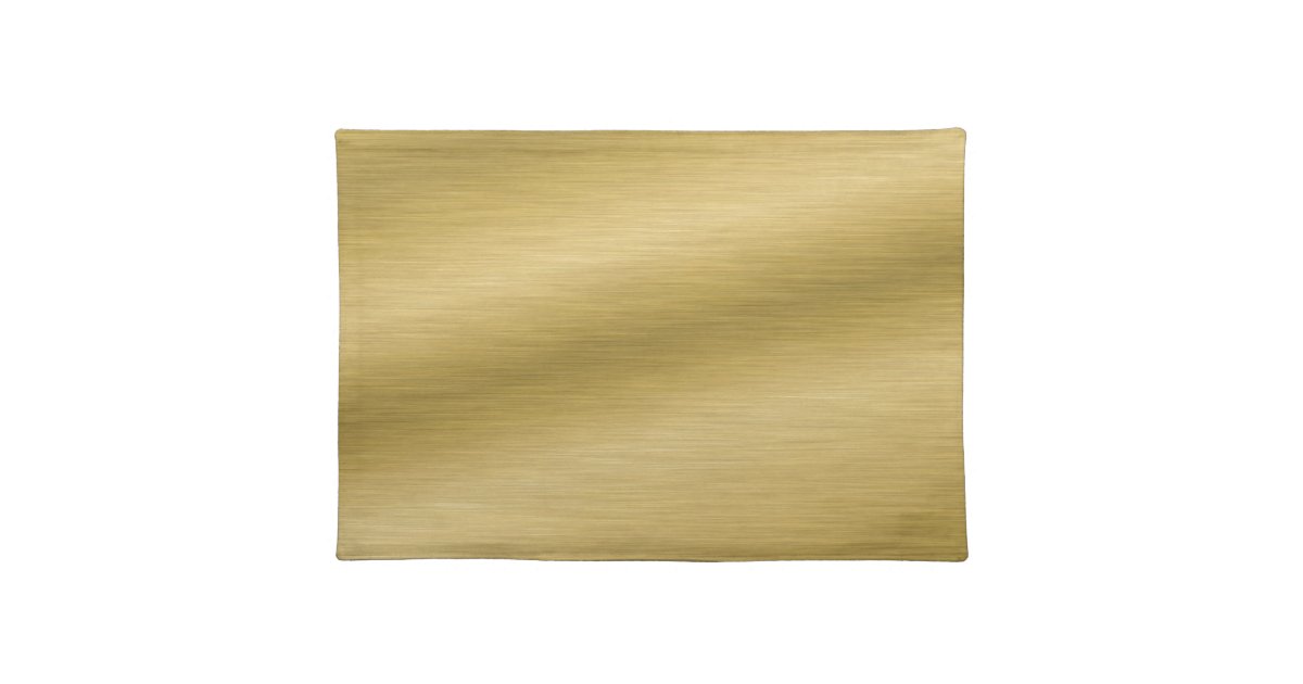 Elegant Brushed Gold Cloth Placemat Zazzle