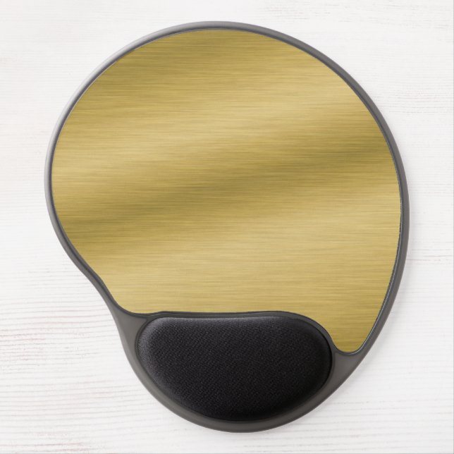 Elegant Brushed Gold Gel Mouse Pad (Front)