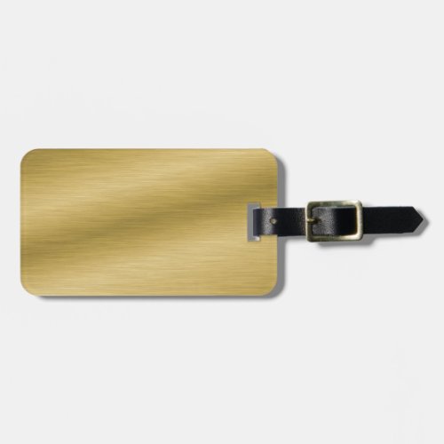 Elegant Brushed Gold Luggage Tag