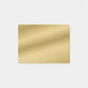 Elegant Brushed Gold Post-it Notes