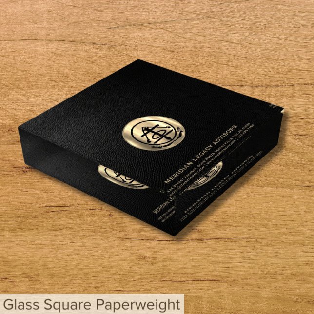 Elegant Brushed Metallic Gold Logo Paperweight (Creator Uploaded)
