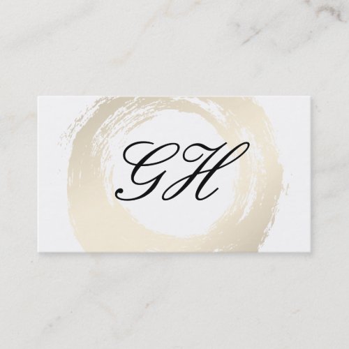 Elegant Brushed with Monogram Script Text Business Card