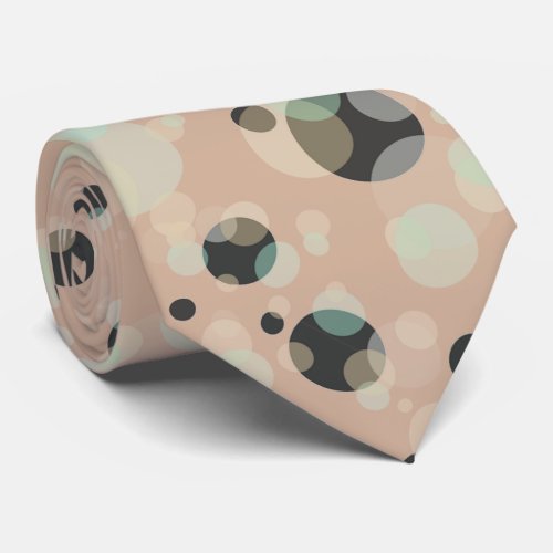 Elegant Bubbles on Custom Pink Color Neck Tie