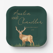 Elegant Buck Deer Christmas Family Name