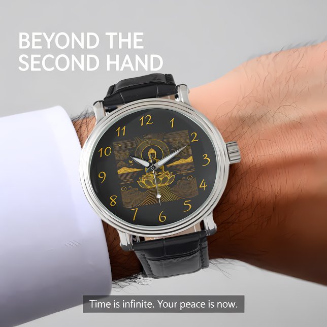 Elegant Buddha Surrounded by Waves and Mountains Watch (Creator Uploaded)