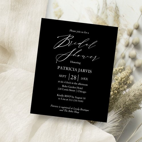 Elegant Budget Bridal Shower Invitation Flyer