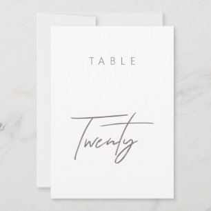 Elegant Budget Calligraphy Wedding Table Number