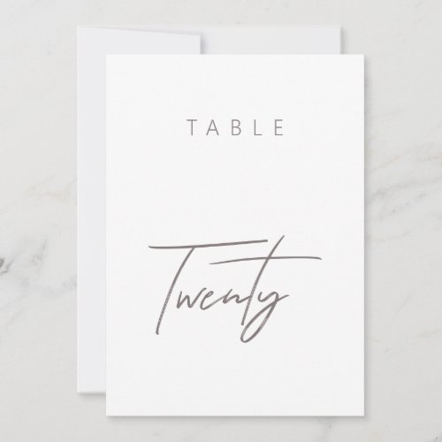 Elegant Budget Calligraphy Wedding Table Number