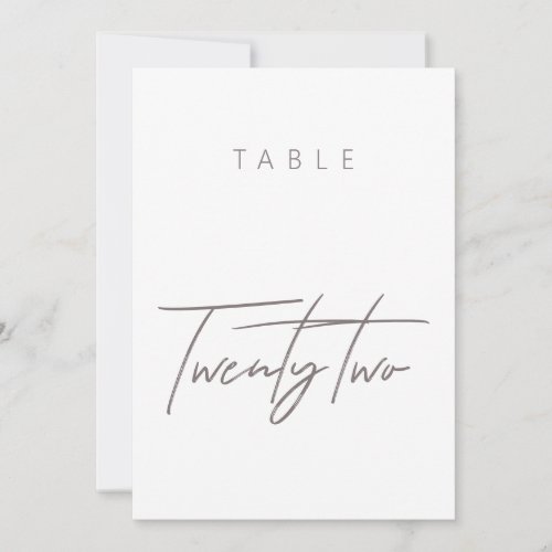 Elegant Budget Calligraphy Wedding Table Number