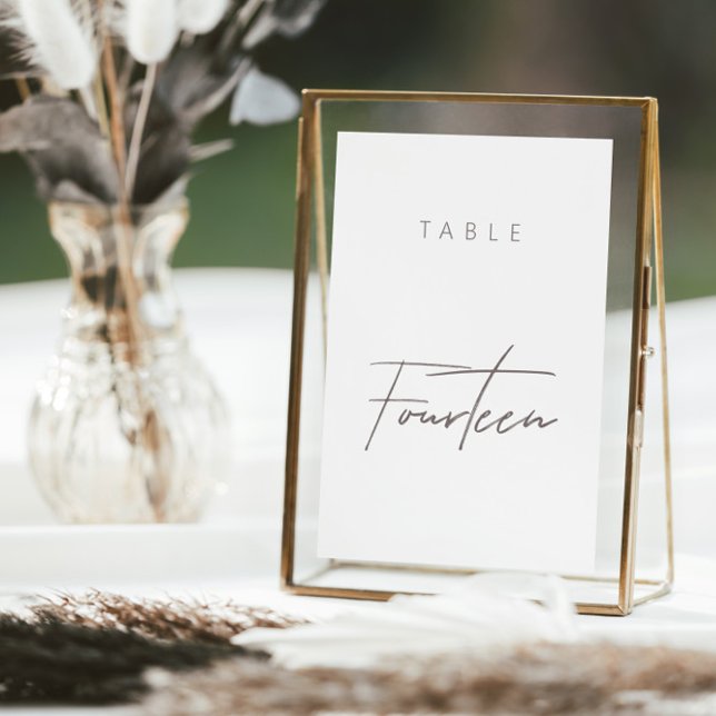 Elegant Budget Calligraphy Wedding Table Number (Elegant Budget Calligraphy Wedding Table Number)