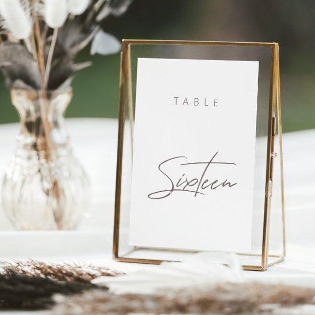 Elegant Budget Calligraphy Wedding Table Number (Elegant Budget Calligraphy Wedding Table Number)