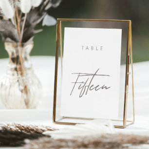 Elegant Budget Calligraphy Wedding Table Number