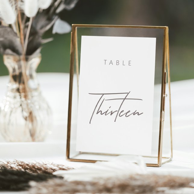 Elegant Budget Calligraphy Wedding Table Number (Elegant Budget Calligraphy Wedding Table Number)