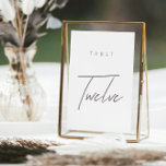 Elegant Budget Calligraphy Wedding Table Number<br><div class="desc">Design features an handwritten font and modern minimalist design. Designed to coordinate with for the «ESSENTIALS» Wedding Invitation Collection. To change details,  click «Personalize». View the collection link on this page to see all of the matching items in this beautiful design or see the collection here: https://bit.ly/3iNzQAD</div>