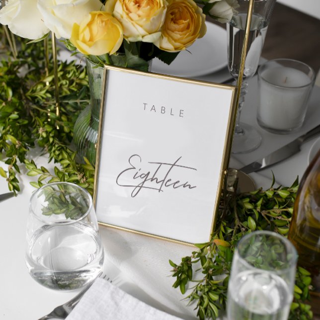 Elegant Budget Calligraphy Wedding Table Number (Creator Uploaded)