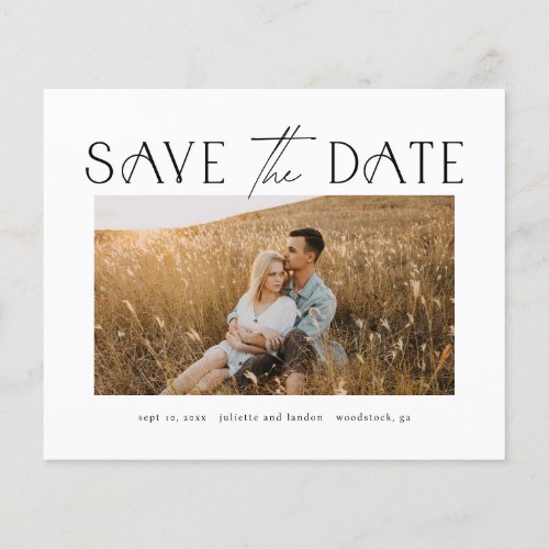 Elegant Budget Photo Wedding Save The Date
