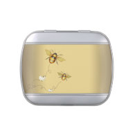 Elegant Bumble Bee Baby Shower Candy Jelly Belly Tin