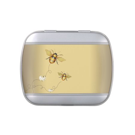 Elegant Bumble Bee Baby Shower Candy Jelly Belly Tin