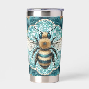 Elegant Bumble Bee Mandala Insulated Tumbler