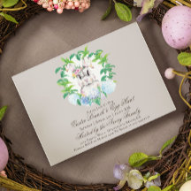 Elegant Bunny Floral Wreath Brunch & Egg Hunt