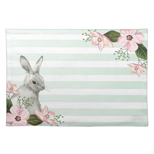 Elegant Bunny striped design Cloth Placemat