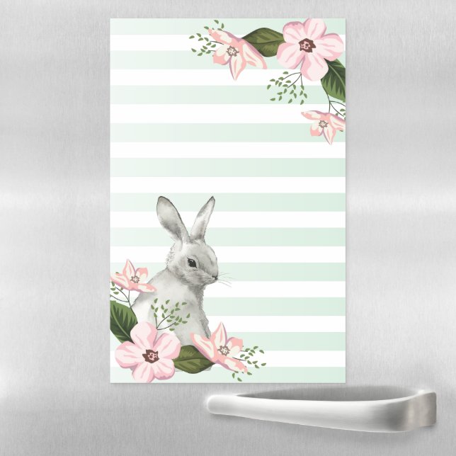 Elegant Bunny striped design Magnetic Dry Erase Sheet (In Situ)