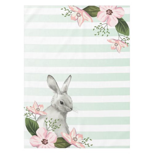 Elegant Bunny striped design Tablecloth