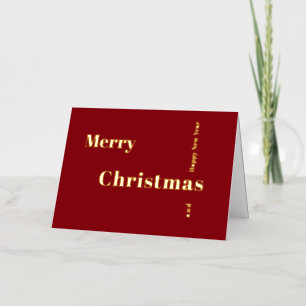Elegant Burgundy and Gold Chroistams Card