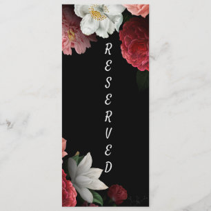 Elegant Burgundy and Pink Reserved Sign Menu