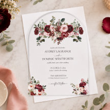 Elegant Burgundy Blush Floral Wedding