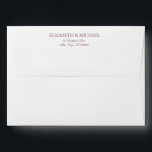 Elegant Burgundy Classic Envelope<br><div class="desc">A classic,  elegant Burgundy wedding envelope. Perfect for the modern bride having a formal affair. Part of a wedding suite collection. See full collection here: https://www.zazzle.com/collections/elegant_gold_classic_script_wedding_suite-119653427838221235 Copyright Elegant Invites,  all rights reserved.</div>