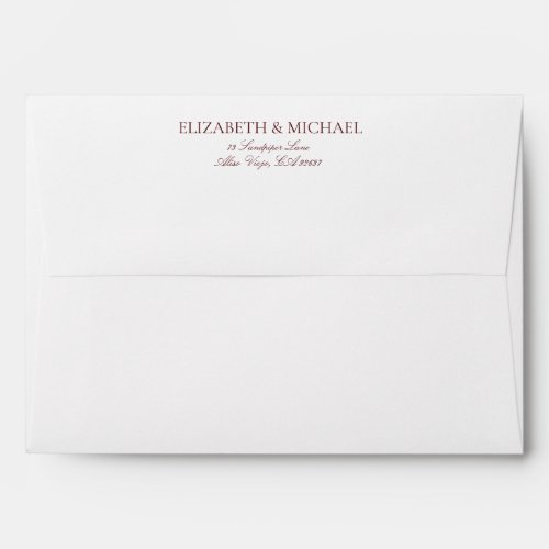 Elegant Burgundy Classic Envelope