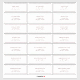 Elegant Burgundy Classic Script Guest Address Sticker