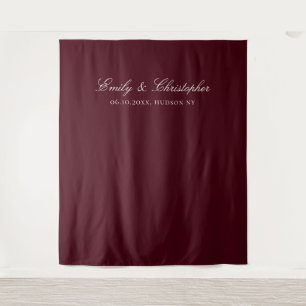 Elegant Burgundy Classic Wedding Backdrop
