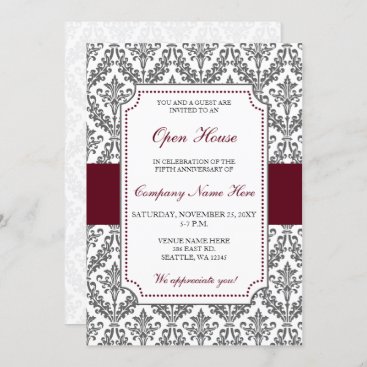 Elegant Burgundy Corporate party Invitation