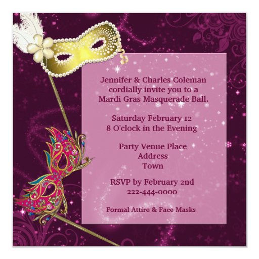 Elegant Masquerade Ball Invitations 2