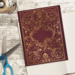 Elegant Burgundy Faux Leather Scrapbook