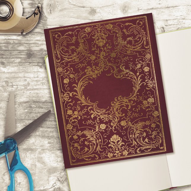 Elegant Burgundy Faux Leather Scrapbook (Creator Uploaded)