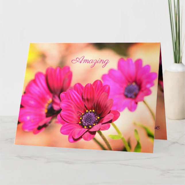 Elegant Burgundy Fliral Card (Front)