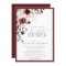 Elegant Burgundy Floral Watercolor Bridal Shower