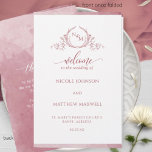 Elegant Burgundy Folded Wedding Ceremony Program<br><div class="desc">Welcome your guest with this exquisite burgundy watercolor wedding ceremony program, featuring delicate hand drawn botanical monogram with couples names and beautiful top and bottom burgundy watercolor stripes on the front and in the inside. Back with gorgeous watercolor wash in a beautiful blend of burgundy, desert rose, blush pink and...</div>