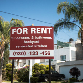 Elegant Burgundy For Rent Custom Real Estate Agent Sign