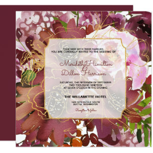 burgundy and coral wedding