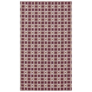 Elegant Burgundy Gold Greek Key Pattern Tablecloth