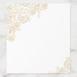Elegant Burgundy & Golden Roses Envelope Liner