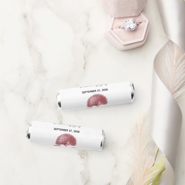 Elegant Burgundy Hydrangea Wedding  Breath Savers® Mints (Wedding)