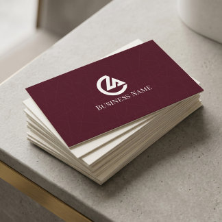 Elegant Burgundy Minimalist Business Card